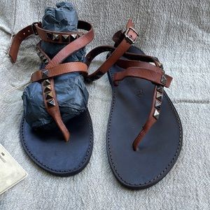 Campomaggi cognac leather gladiator sandals sz39